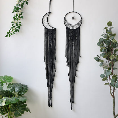 Black Moon Star Macrame Dream catcher Nordic Home Decoration Accessories Boho