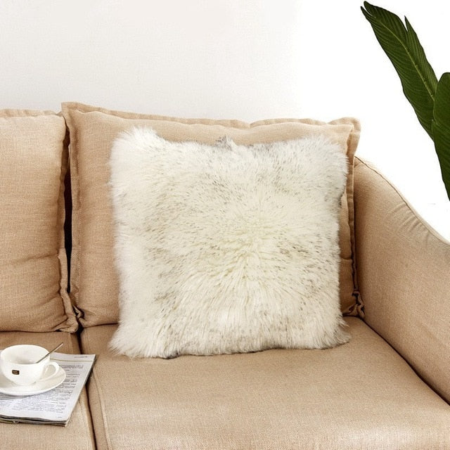 Nordic Faux Fur Cushion Cover (Multi Colors)