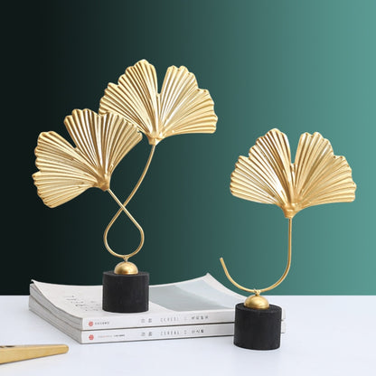 Nordic Gold Ginkgo Leaf Crafts Sculpture Luxury Desktop Ornaments (Multi Styles)