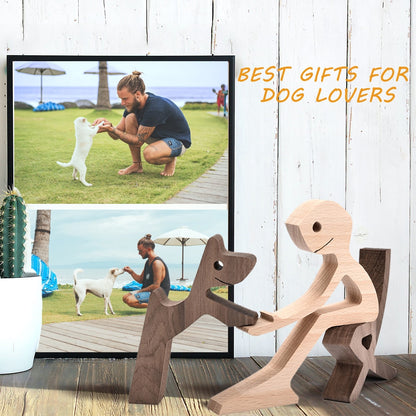 Handmade Wood Dog Decor Sculptures (Multi Styles)