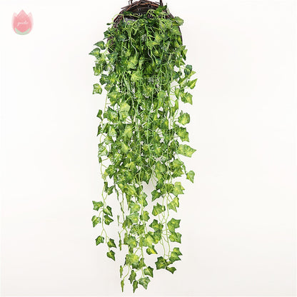 1Pc 230Cm Green Vine Silk Artificial Ivy Hanging Leaf Garland Plant Creeper Leaf