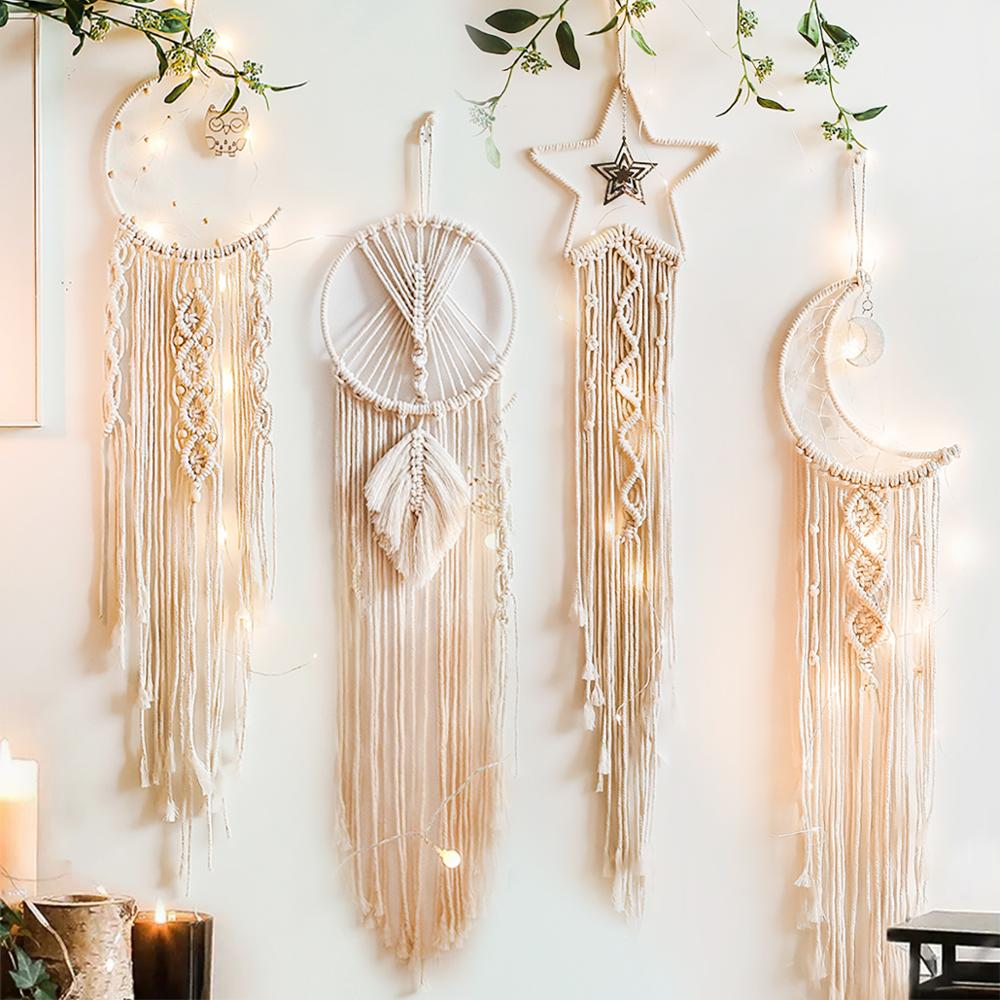 Nordic Star Moon Macrame Home Decor Dreamcatcher Wall Hangings