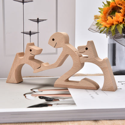 Handmade Wood Dog Decor Sculptures (Multi Styles)