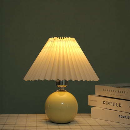 Nordic Ceramic Table Lamp Pleated (Multi Colors)