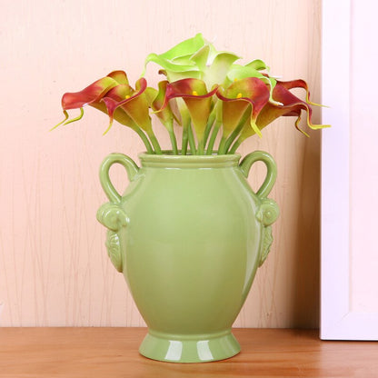 10Pcs PU Artificial Flowers Calla Lily Real Touch Bouquet