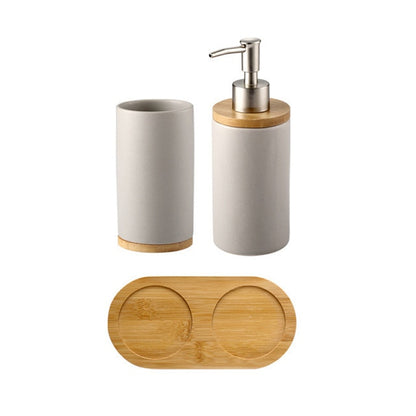 UNTIOR 3PCS Ceramic Bathroom Accessories Set