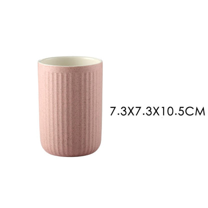 Nordic Bathroom Accessories Ceramic Mouthwash Cup Toothbrush Cup Teeth Cup Holder ванная комната badezimmer Badkamer