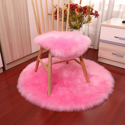 Luxury Soft Small Artificial Sheepskin Rug Chair Cover (Multi Colors)