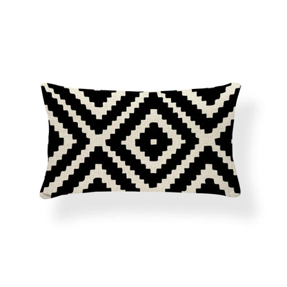 Rectangle Cushion Cover Geometry Pillow Cover Nordic Style Decoration Throw Pillow Covers Zigzag 30X50 Cotton Linen Customized