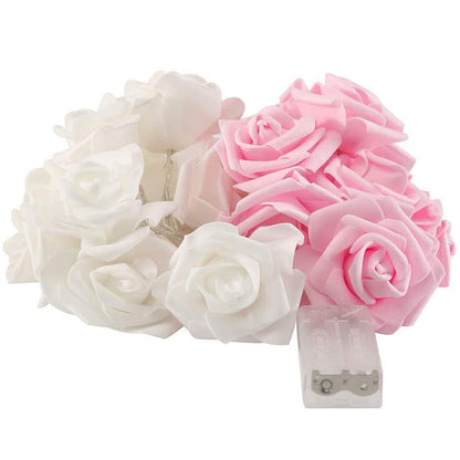 USB/Battery Operated 10/20/40 LED Rose Flower String Lights Artificial Flower Bouquet Garland