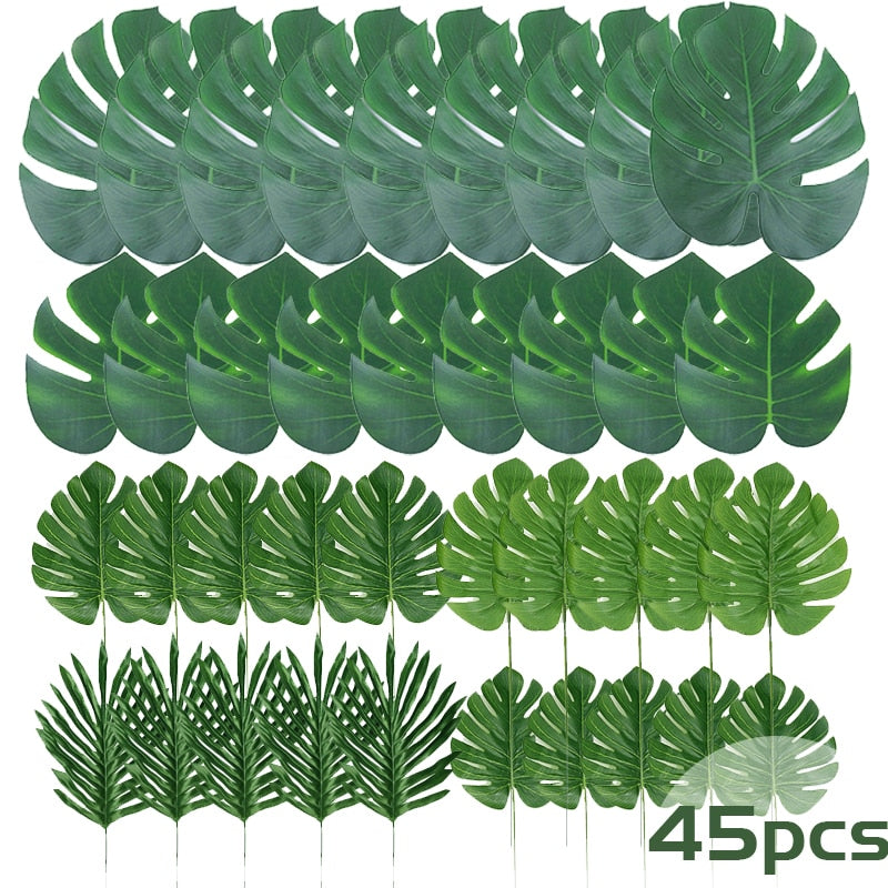 Tropical palm leaves 14 inch Big monstera leaf Artificial plant