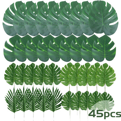 Tropical palm leaves 14 inch Big monstera leaf Artificial plant