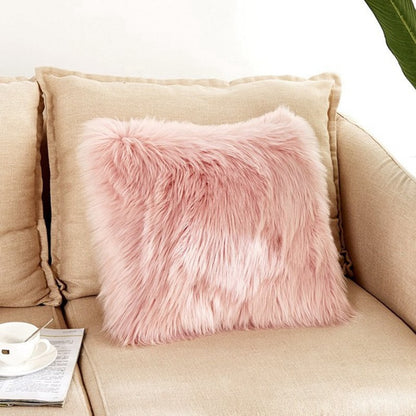 Nordic Faux Fur Cushion Cover (Multi Colors)