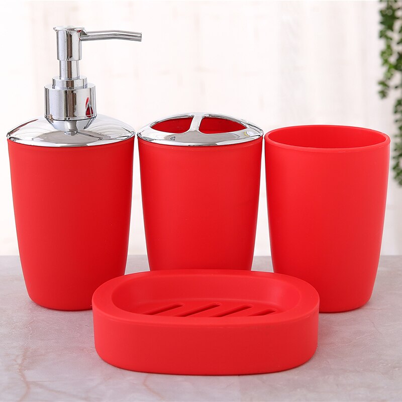 4Pcs Bathroom Set Plastic