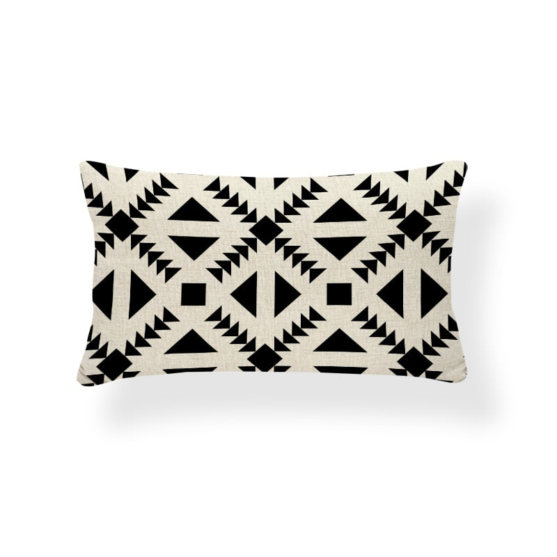 Rectangle Cushion Cover Geometry Pillow Cover Nordic Style Decoration Throw Pillow Covers Zigzag 30X50 Cotton Linen Customized