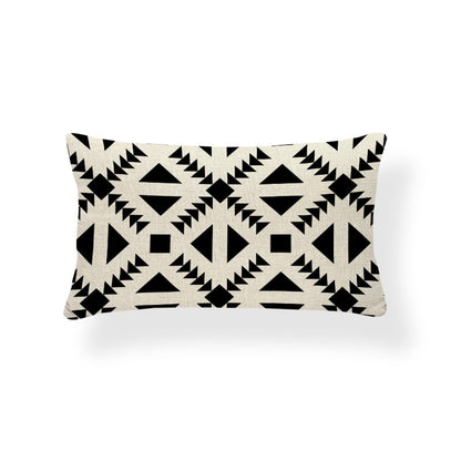 Rectangle Cushion Cover Geometry Pillow Cover Nordic Style Decoration Throw Pillow Covers Zigzag 30X50 Cotton Linen Customized