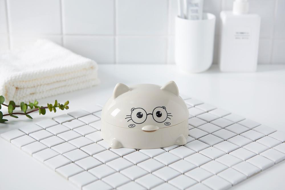 Cartoon Cat Plastic Soap Dish