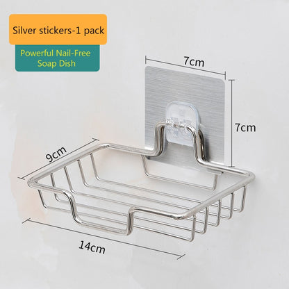 High Quality Soap Rack Wall Mounted Soap Holder Stainless Steel Self Adhesive