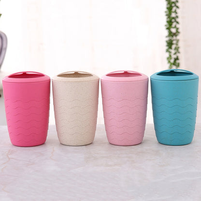 3Pcs/Set Wheat Straw Soap Dispenser Toothbrush Holder Soap Box