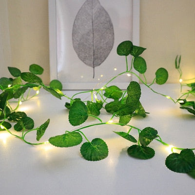 2M 20LED Artificial Leaf Garland Plants Vine