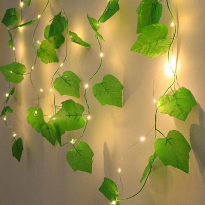 2M 20LED Artificial Leaf Garland Plants Vine