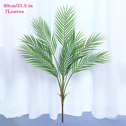 70-125cm Artificial Large Rare Palm Tree Green Realistic Tropical Plants Indoor Plastic Fake Tree Home Decor