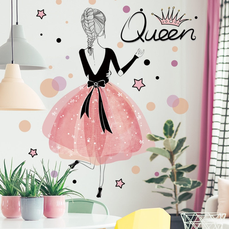 The Queen Pretty Girl Wall Stickers