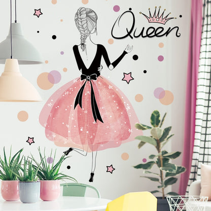 The Queen Pretty Girl Wall Stickers