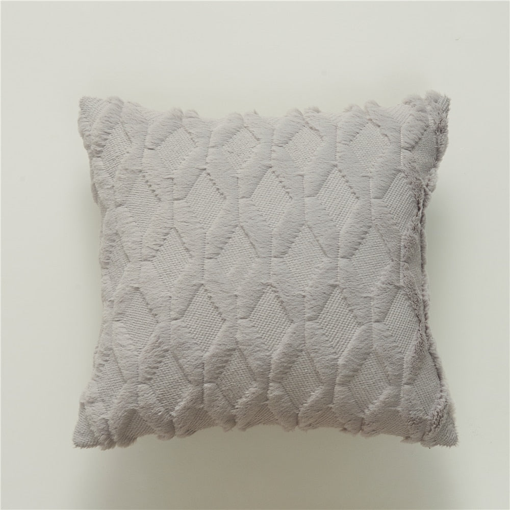 Cushion Cover Plush Pillow Cover (Multi Colors)