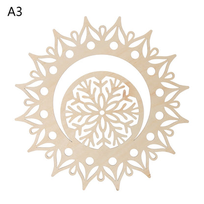 1PC Wood Wall Flower of Life Shape Non-slip Coaster