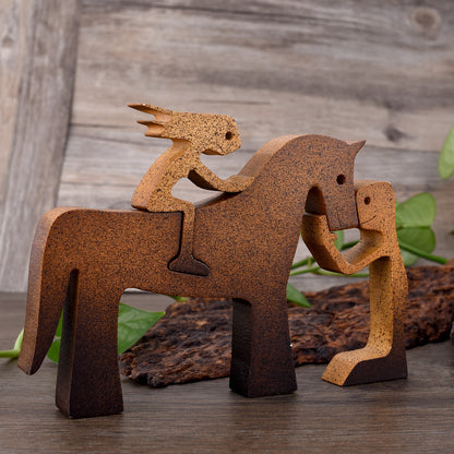 Handmade Wood Dog Decor Sculptures (Multi Styles)