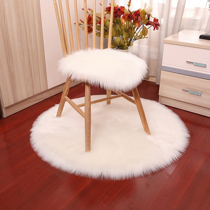 Luxury Soft Small Artificial Sheepskin Rug Chair Cover (Multi Colors)