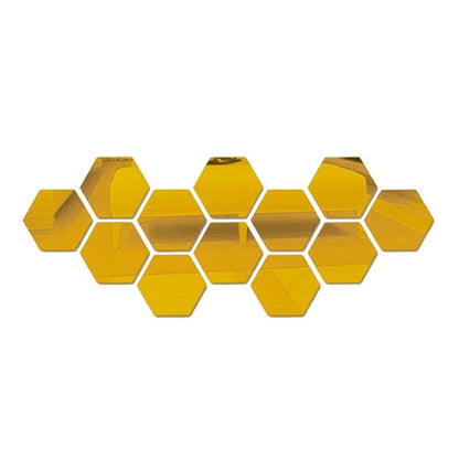 3D Hexagon Acrylic Mirror Wall Stickers DIY Art Wall Decor