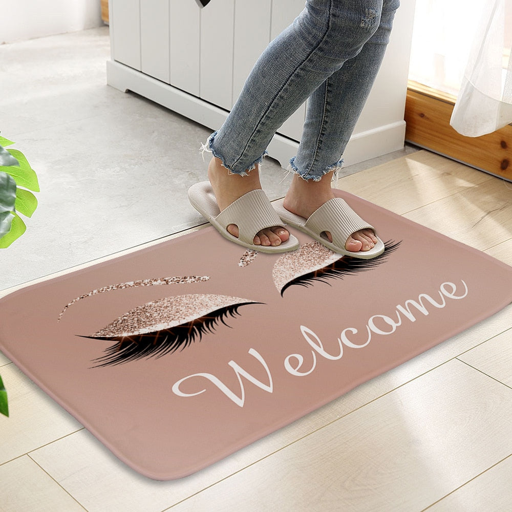 Cartoon Eyelash Anti-slip Absorb water Bath Mat (Multi Styles/Colors)