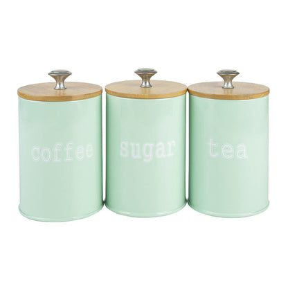 Kitchen Metal Spice Seasoning Canister Set Tea Coffee Sugar Jar Container