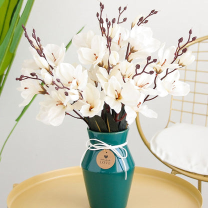 5Forks 20Heads Artificial Silk Flower Bouquet Simulation Magnolia Plant Decoration Fake Flowers