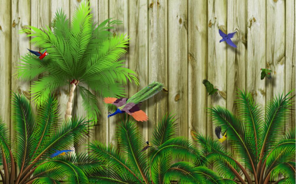 Tropical Rainforest Plant Forest Large Mural Wallpaper