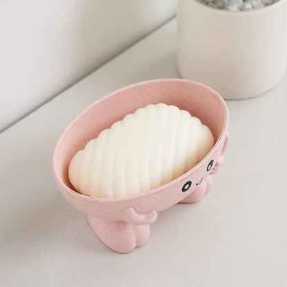 1Pcs Eco-friendly Soap Box Non-slip Soap Dish Bathroom Supplies Soap Holder Cartoon Shape Storage Box