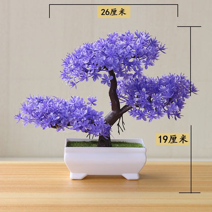 NEW Artificial Plants Bonsai Small Tree Pot Plants Fake Flowers Potted Ornaments For Home Decoration Hotel Garden Decor