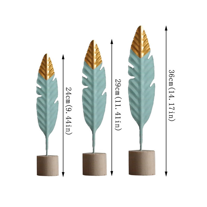 Modern Feather Wooden Decorations Simple Miniature Figurines (Multi Styles/Colors)