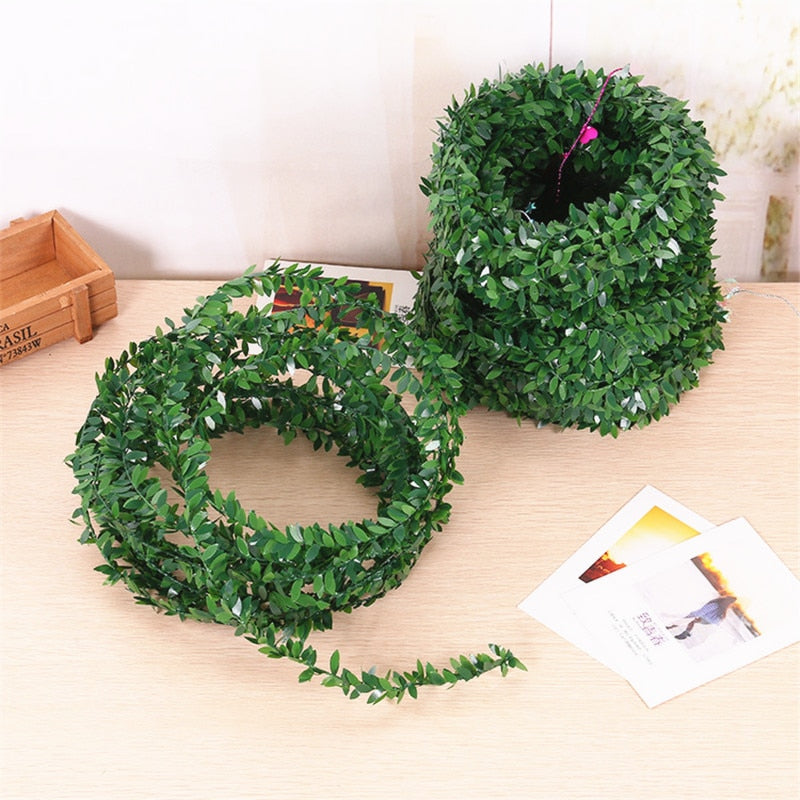 7.5 Meters Artificial Leaf Garland Plants Vine Fake Foliage Handmade Home Decor DIY Wreath Silk Flower