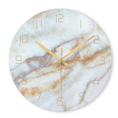 1 Pcs Nordic Marble Wall Clock Modern Minimalist Art Clocks (Multi Colors)