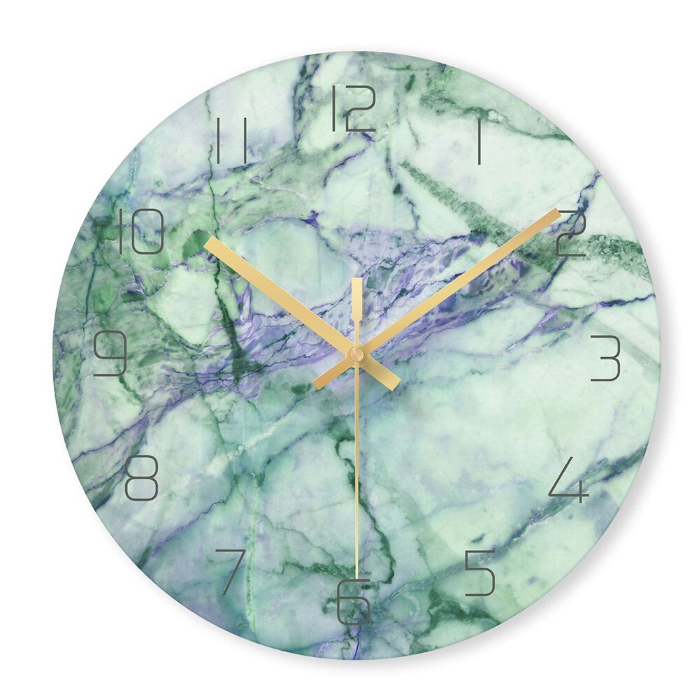 1 Pcs Nordic Marble Wall Clock Modern Minimalist Art Clocks (Multi Colors)