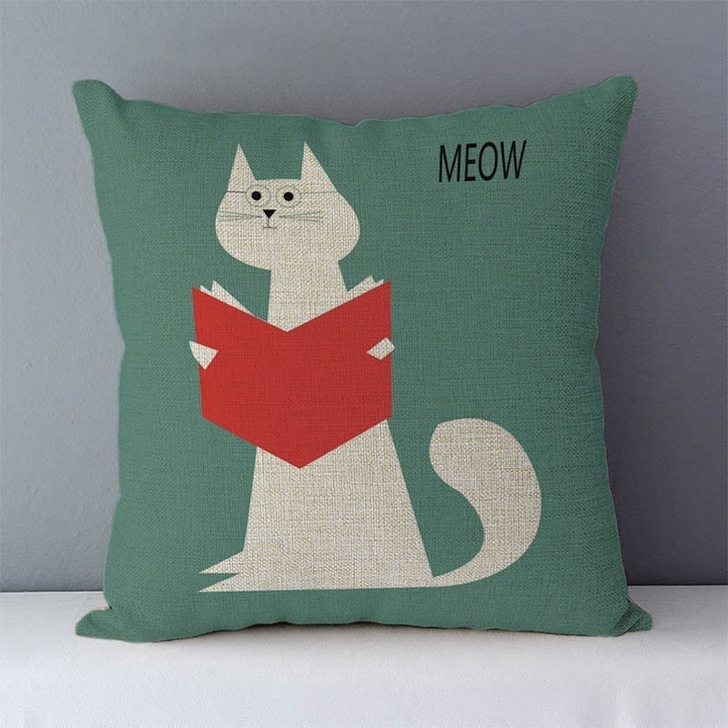 Cartoon Cat Printed  Pillowcase (Multi Styles/ Colors)