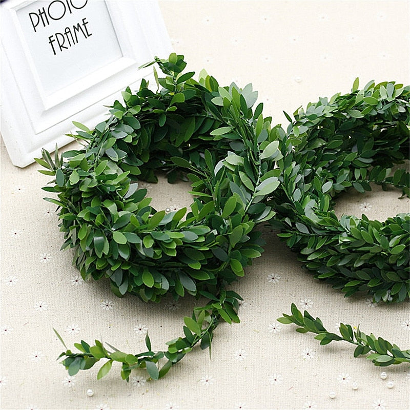 7.5 Meters Artificial Leaf Garland Plants Vine Fake Foliage Handmade Home Decor DIY Wreath Silk Flower