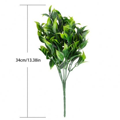 7 branches green artificial plants for garden bushes fake grass eucalyptus orange leaves faux plant for home shop decoration