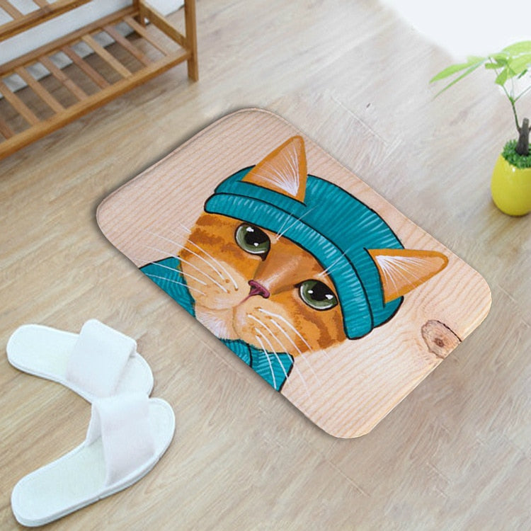 Cartoon Cat Animal Non Slip Bath Mat (Multi Styles/Colors)