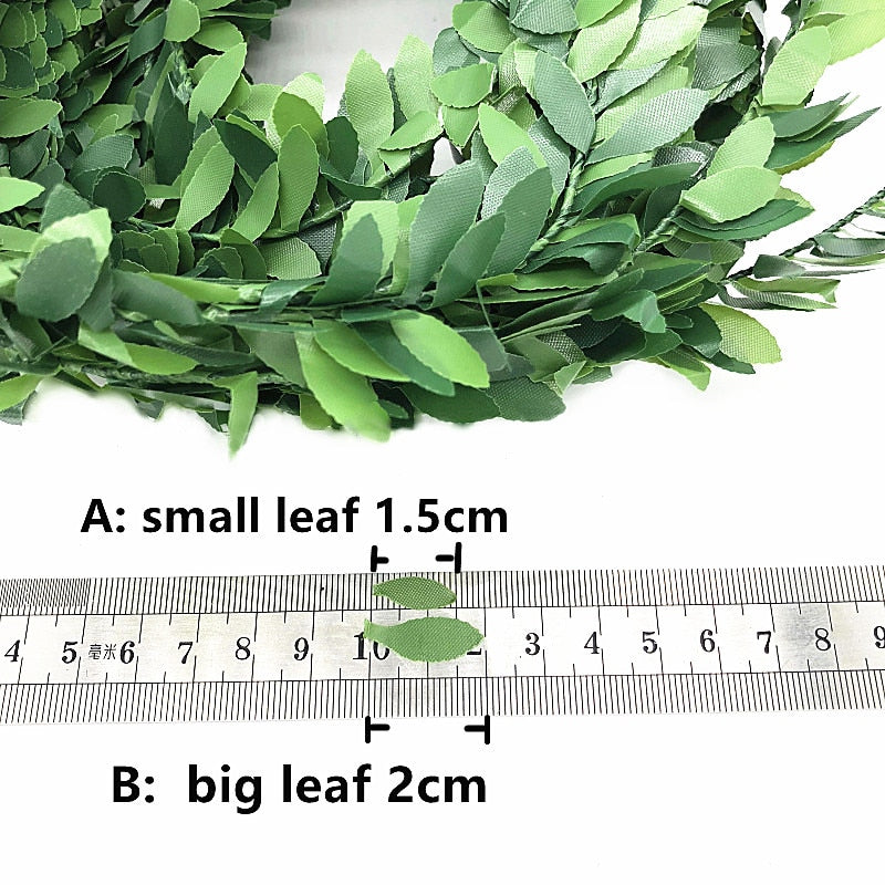 7.5 Meters Artificial Leaf Garland Plants Vine Fake Foliage Handmade Home Decor DIY Wreath Silk Flower