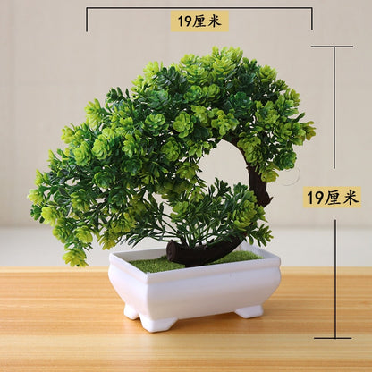 NEW Artificial Plants Bonsai Small Tree Pot Plants Fake Flowers Potted Ornaments For Home Decoration Hotel Garden Decor