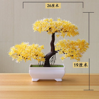 NEW Artificial Plants Bonsai Small Tree Pot Plants Fake Flowers Potted Ornaments For Home Decoration Hotel Garden Decor